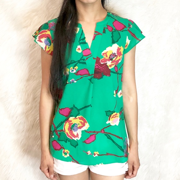 J. Crew Tops - J. Crew floral chiffon blouse